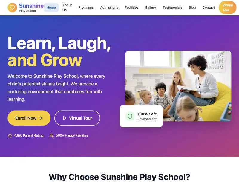 Play School Website