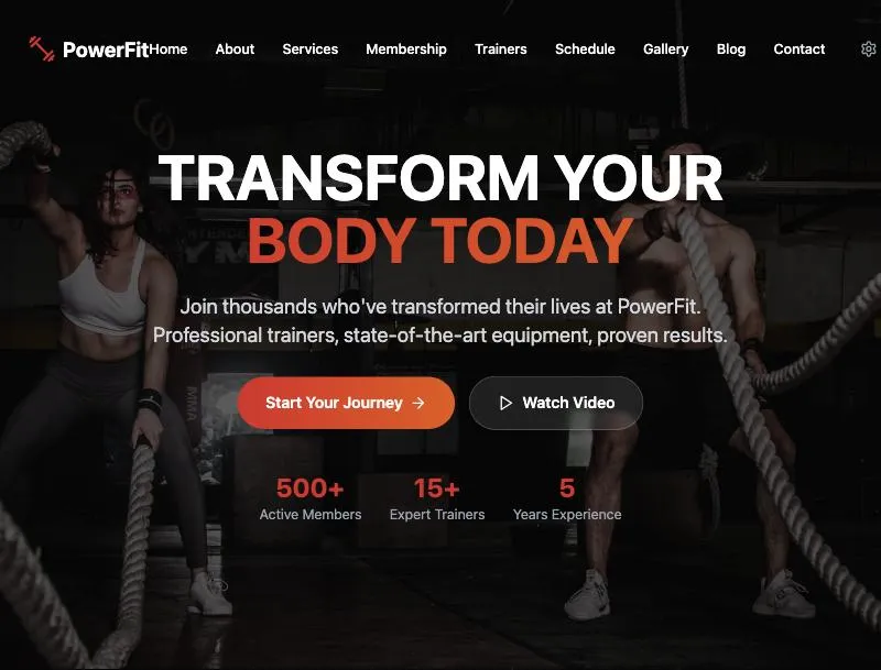 Gym Website