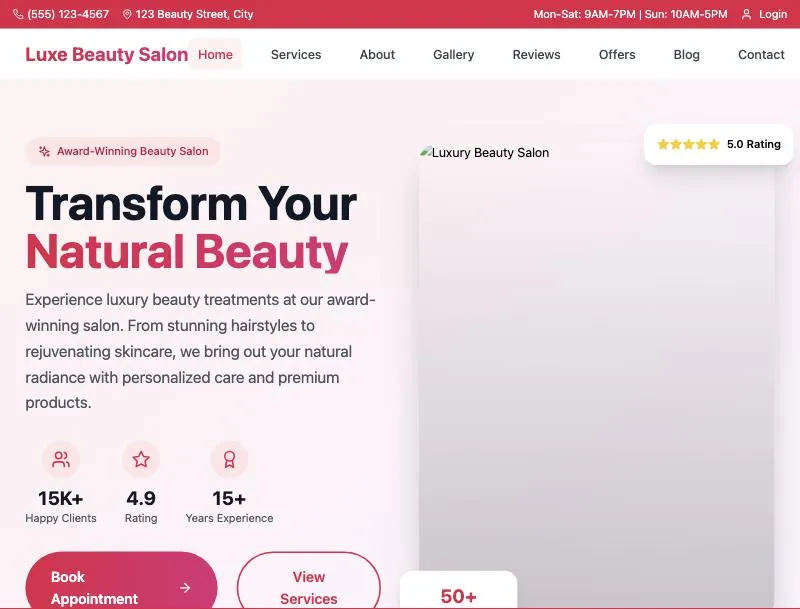 Salon Website
