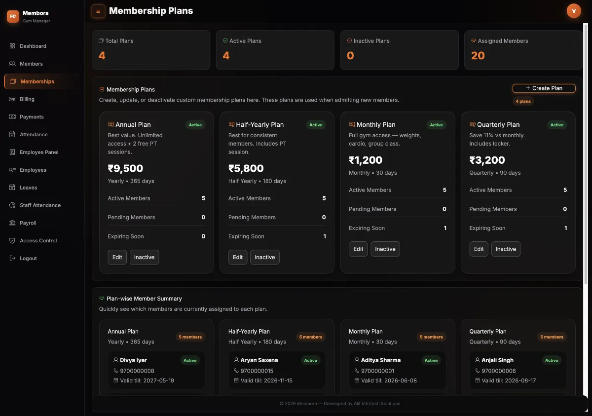 Membora — Gym Management Platform screenshot 3