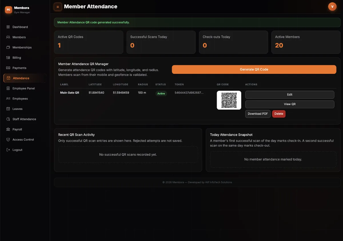 Membora — Gym Management Platform screenshot 5