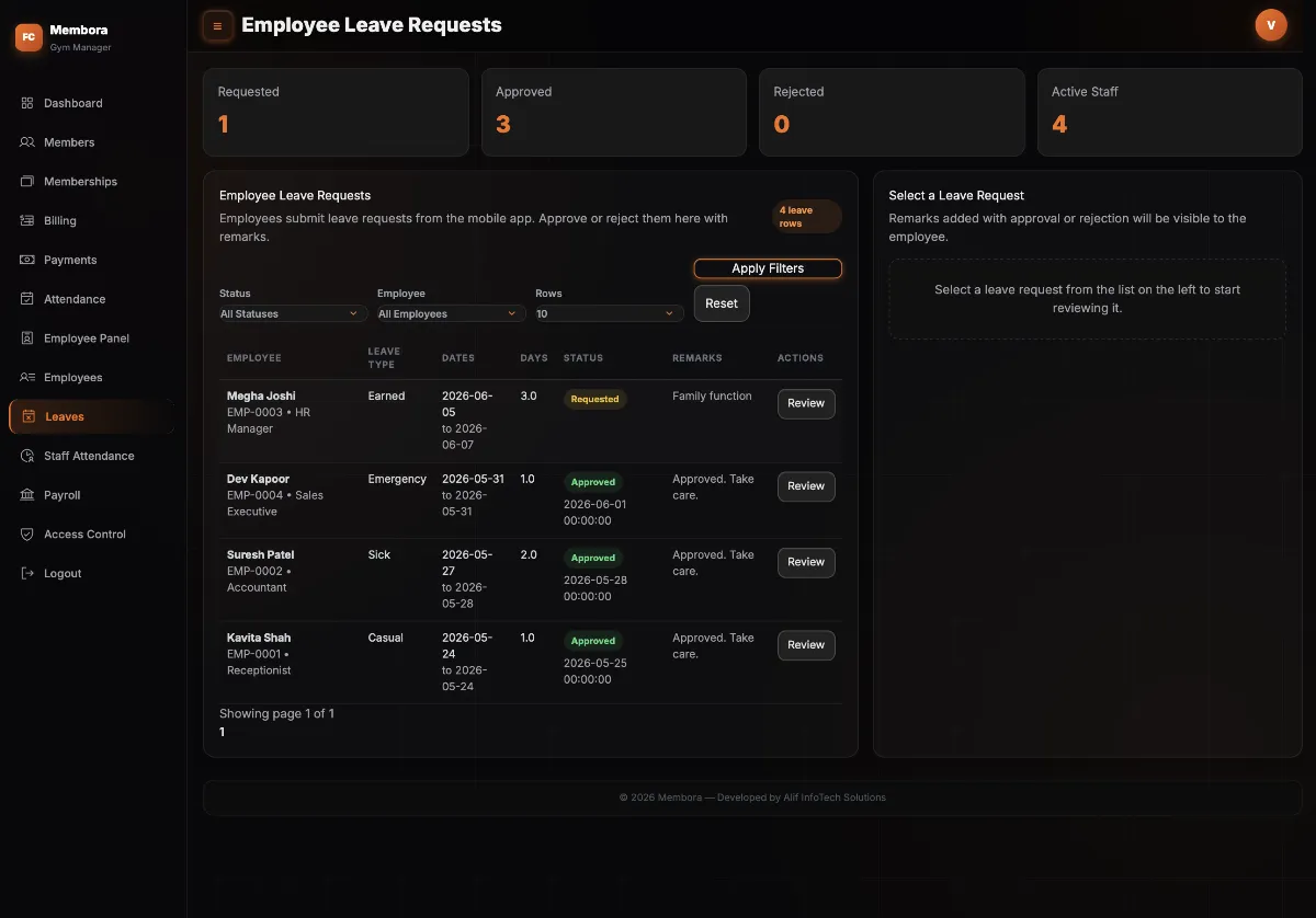 Membora — Gym Management Platform screenshot 7